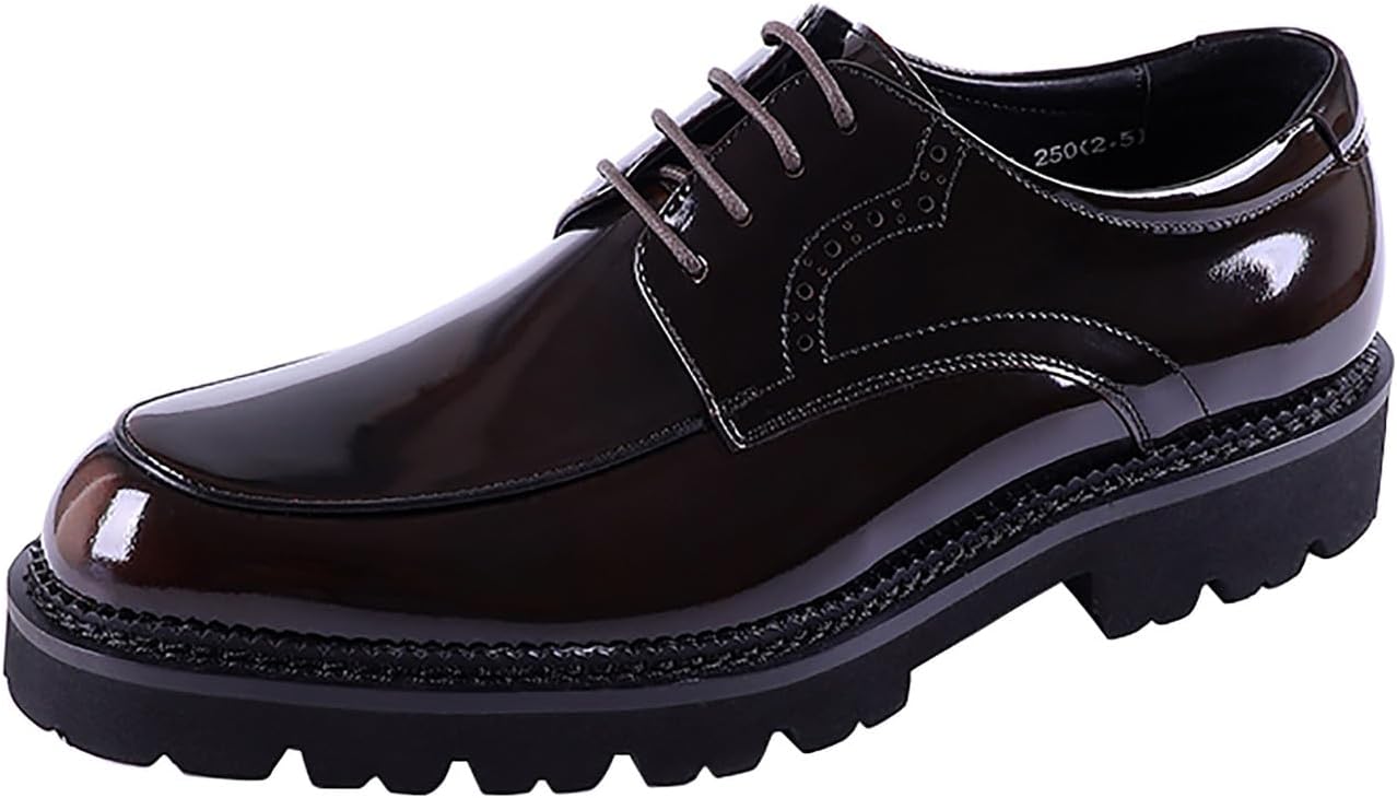 

Мужские классические туфли Santimon из натуральной кожи, стильные оксфорды с перфорацией, формальные дерби для бизнеса и повседневной носки, красный