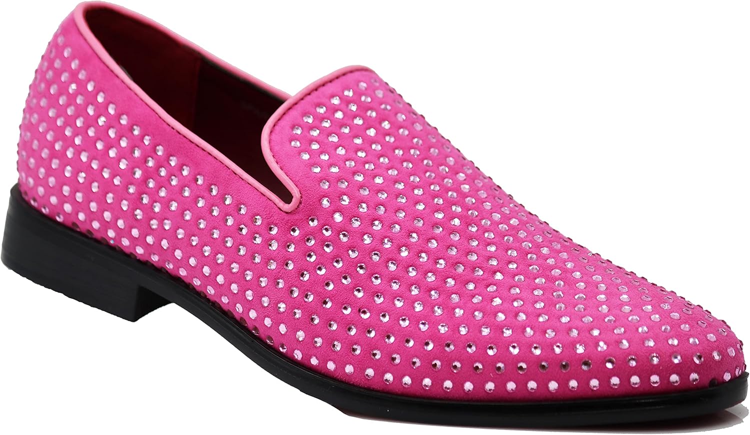 

Мужские винтажные бархатные лоферы SPK26 с кристаллами, дизайнерские туфли без застежки, классические туфли для смокинга Enzo Romeo, розовый