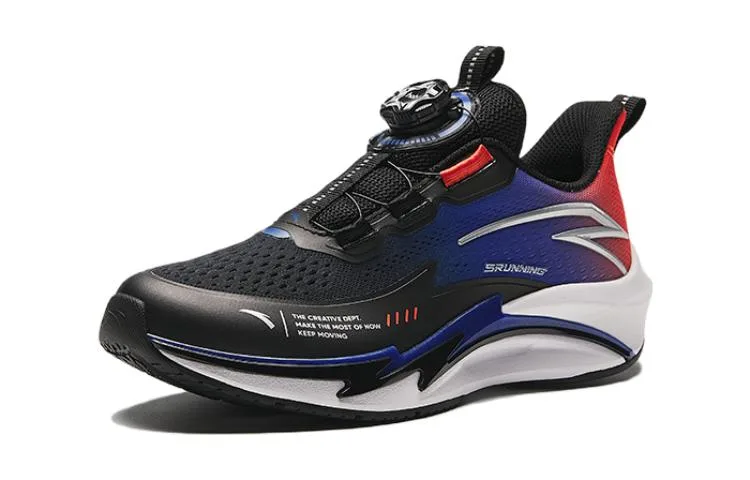 Antakids Fabric Comfortable Cushioning, Wear Resistant Low top детские кроссовки для бега Black Blue Red — фото 4