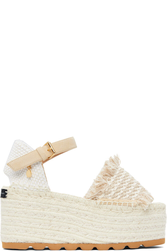 Сандалии Gaia на платформе с эспадрильями и танкеткой от Off-White & Beige Stella McCartney