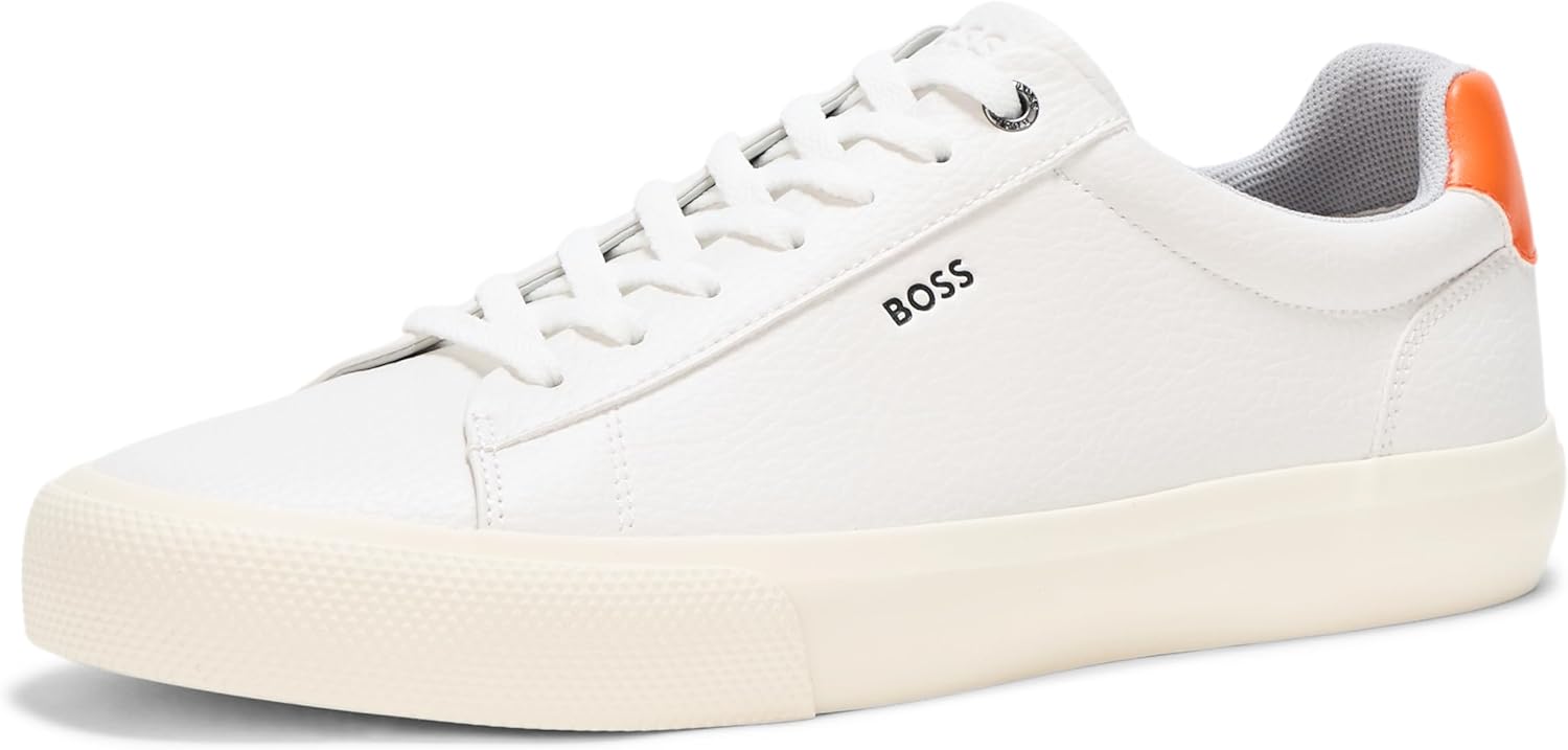 

Кроссовки BOSS мужские Aiden Logo Block Leather Low Top, Catfish Black