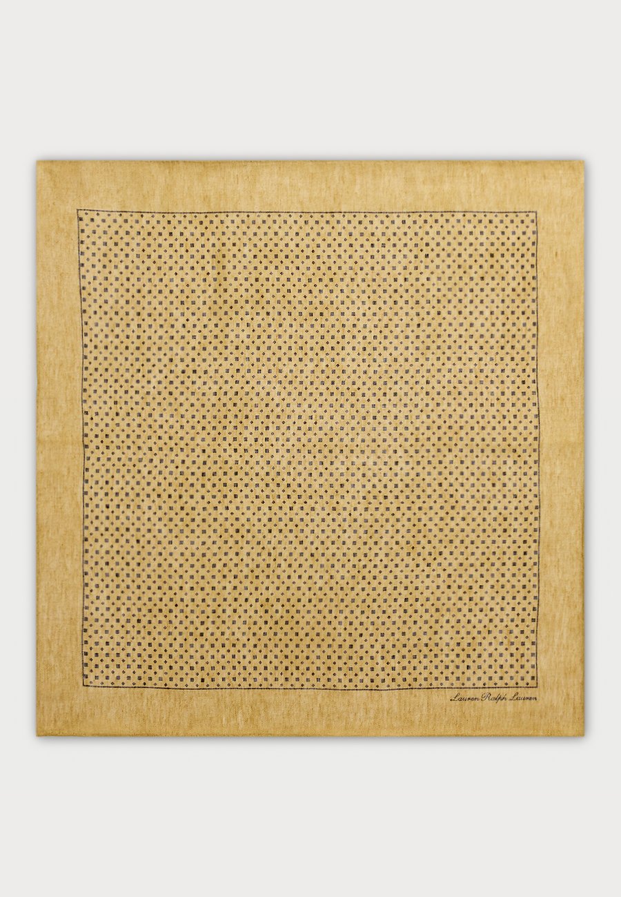 

Шарф Lauren Ralph Lauren GEO PRINT LINEN SILK SQUARE SCARF, Birch Tan/Beige