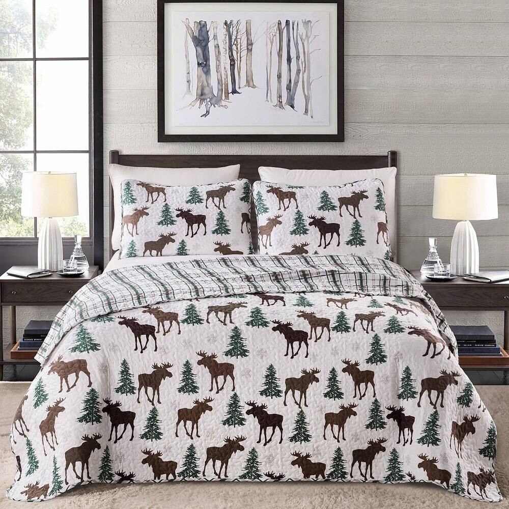 

Одеяло и накидка Madelinen Wilderness Moose, цвет Chocolate
