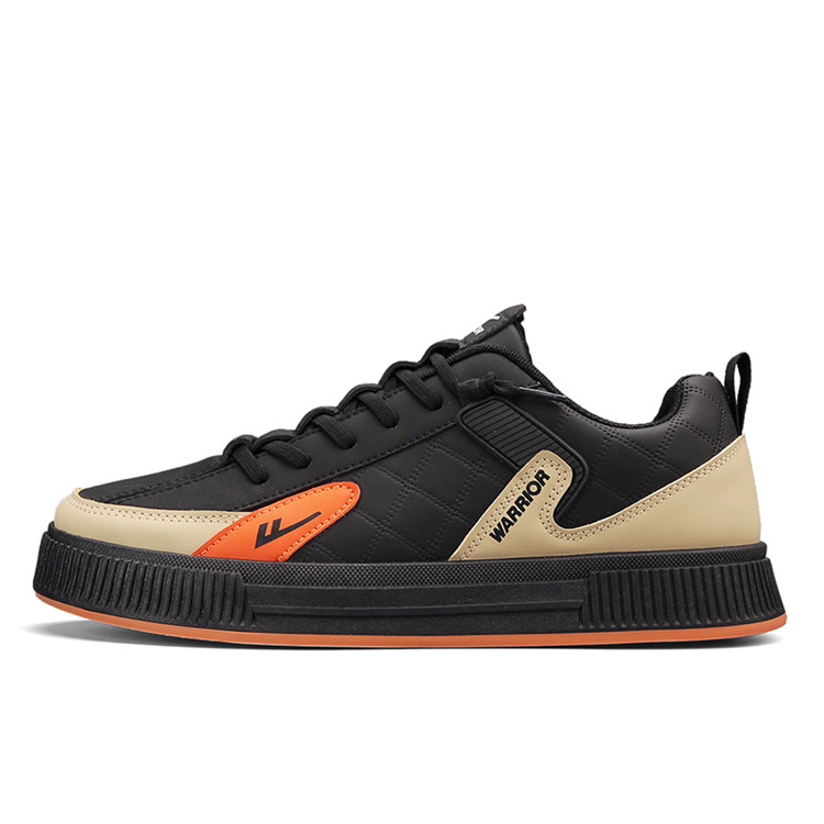 

Кроссовки WARRIOR Skateboarding Shoes Men Low-top Black/khaki/orange, черный/хаки/оранжевый