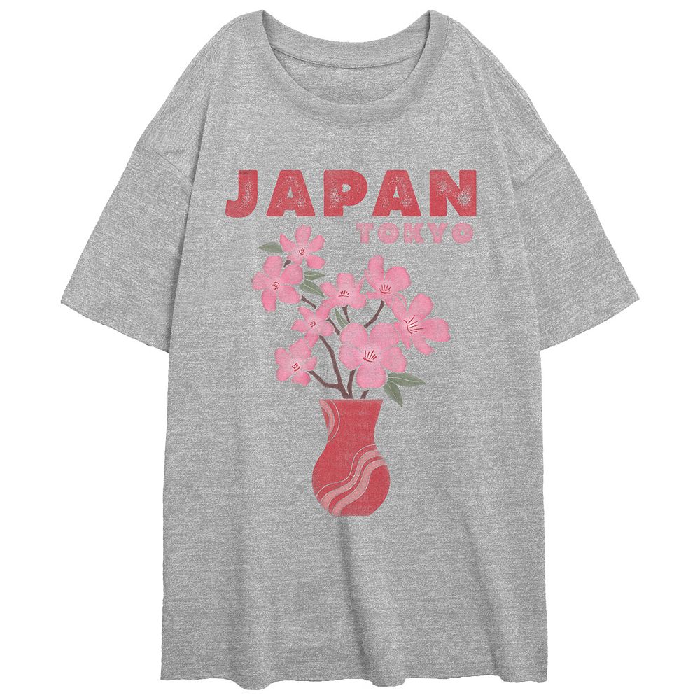 

Размерная футболка с рисунком «Цветение вишни» для юниоров Japan Tokyo Cherry Blossoms, цвет Athletic Heather