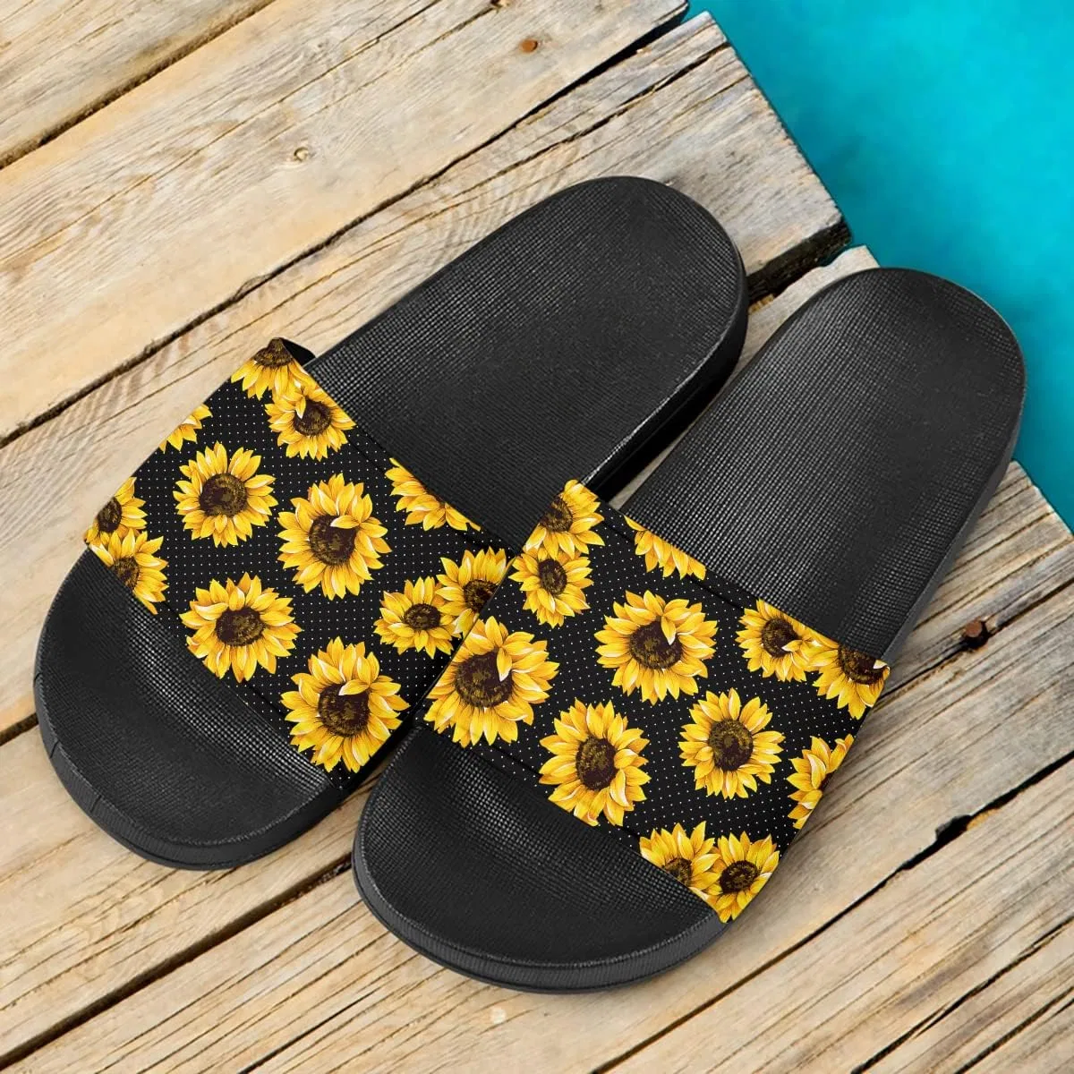 Сандалии с подсолнухами Howilath, Sunflowers White Spots — фото 3