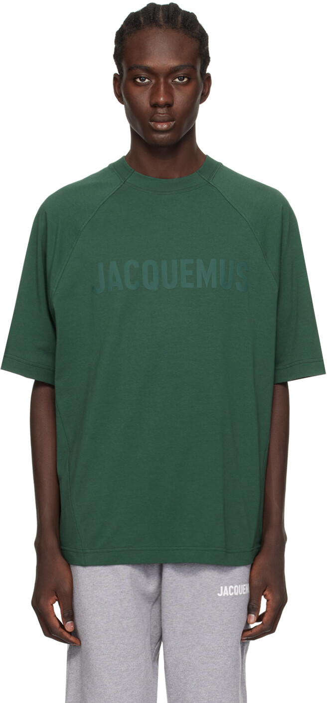 

Футболка JACQUEMU зеленая 'Le t-shirt Typo' JACQUEMUS