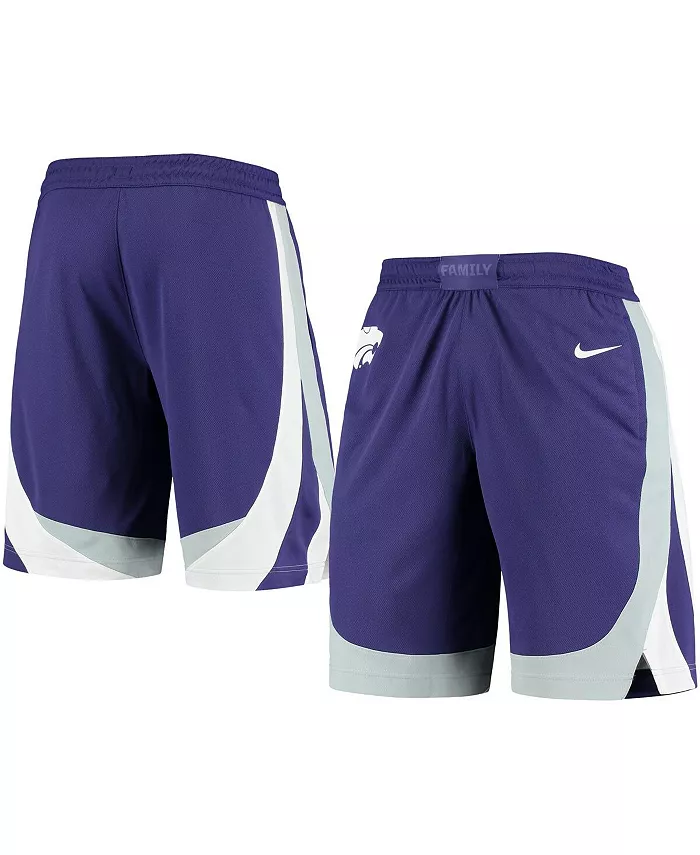 Мужские баскетбольные шорты Kansas State Wildcats, реплика команды, фиолетовые Nike — фото 2