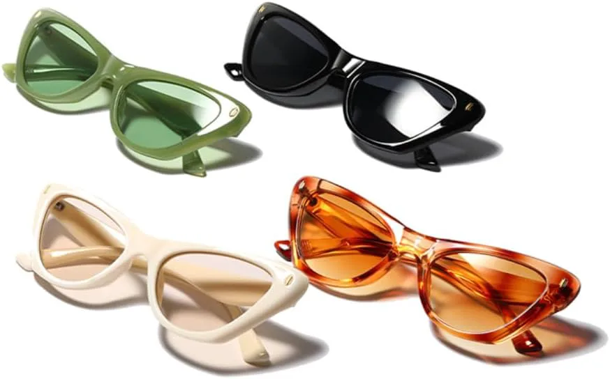 

Ретро-модные солнцезащитные очки «кошачий глаз» для женщин и мужчин, классический винтажный стиль, защита от УФ-излучения UV400 для активного отдыха SZVVBKK, Leopard