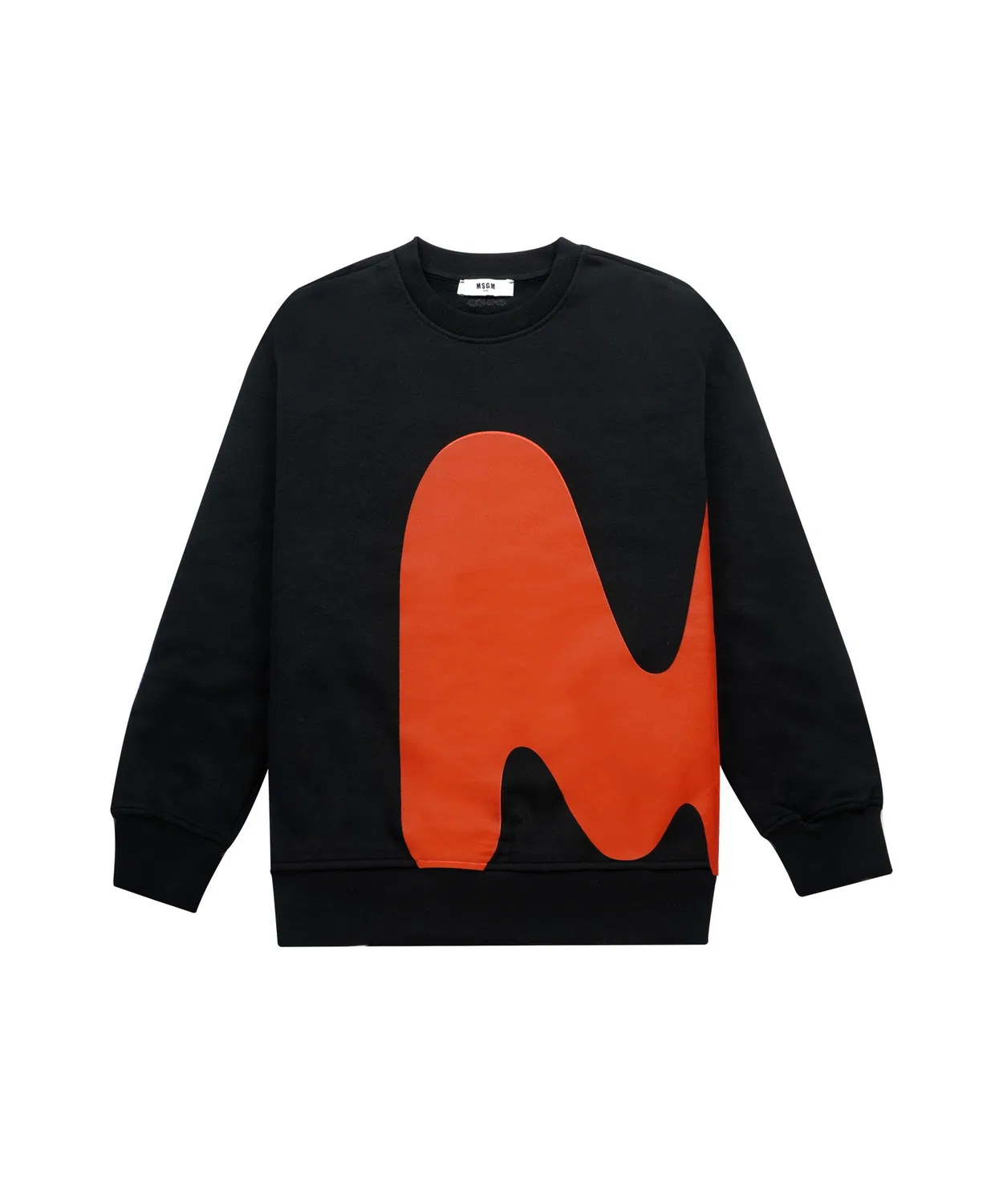 Свитшот MSGM TheMwave монограмма хлопковый черный