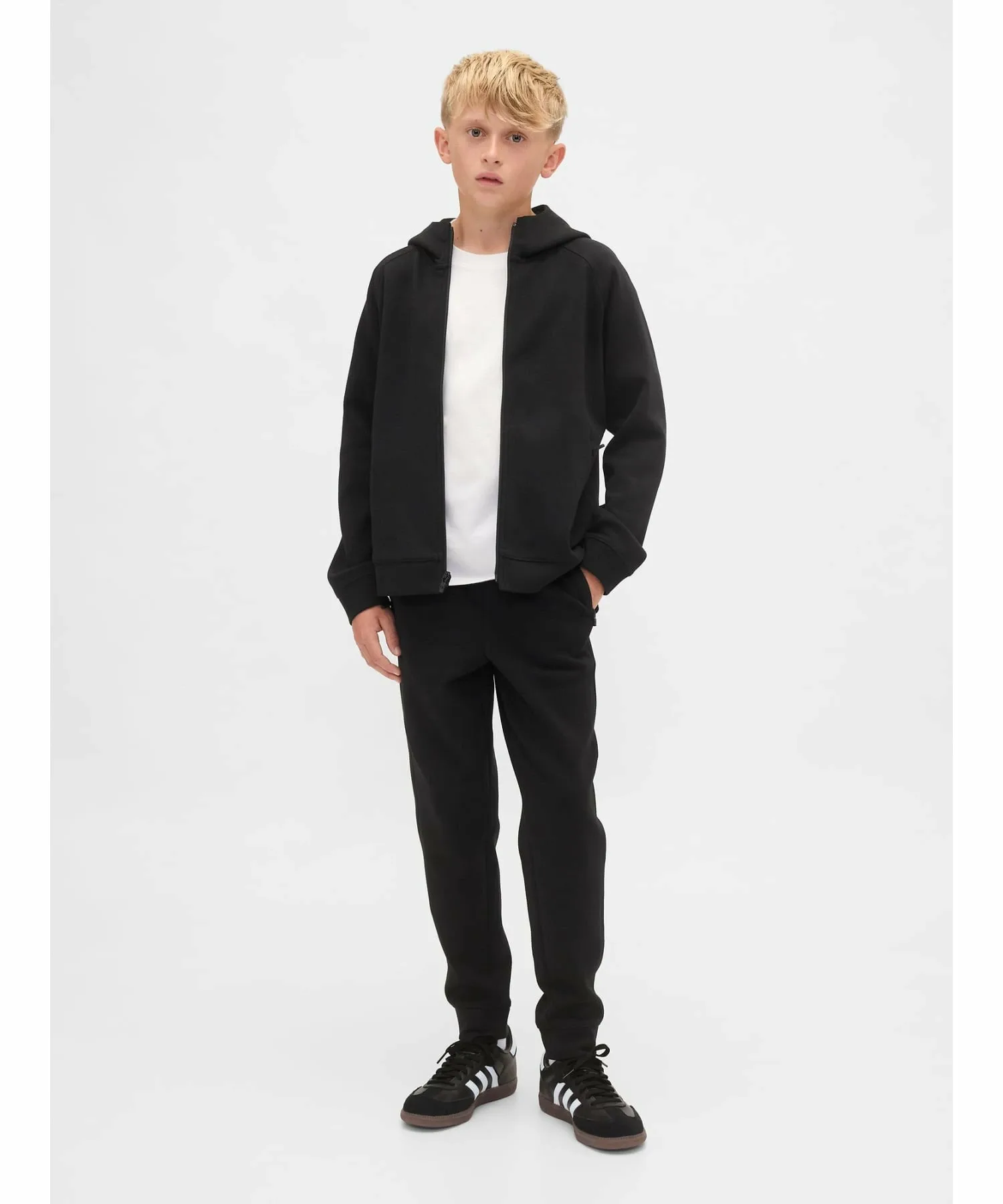 (K)GapFit Tech Quick Dry Hoodie (Kids) GAP, BLACK — фото 2