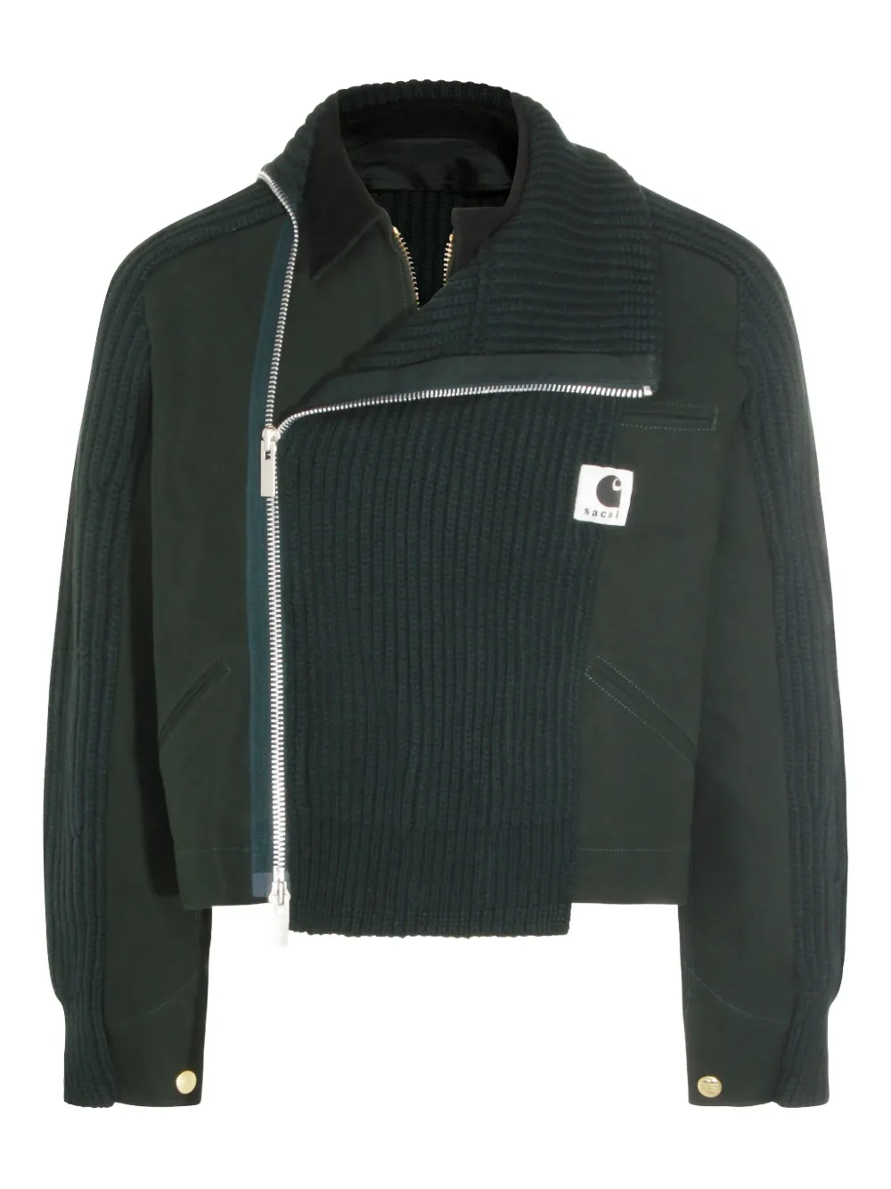 

Куртка на молнии в рубчик X Sacai Carhartt Wip, зеленый