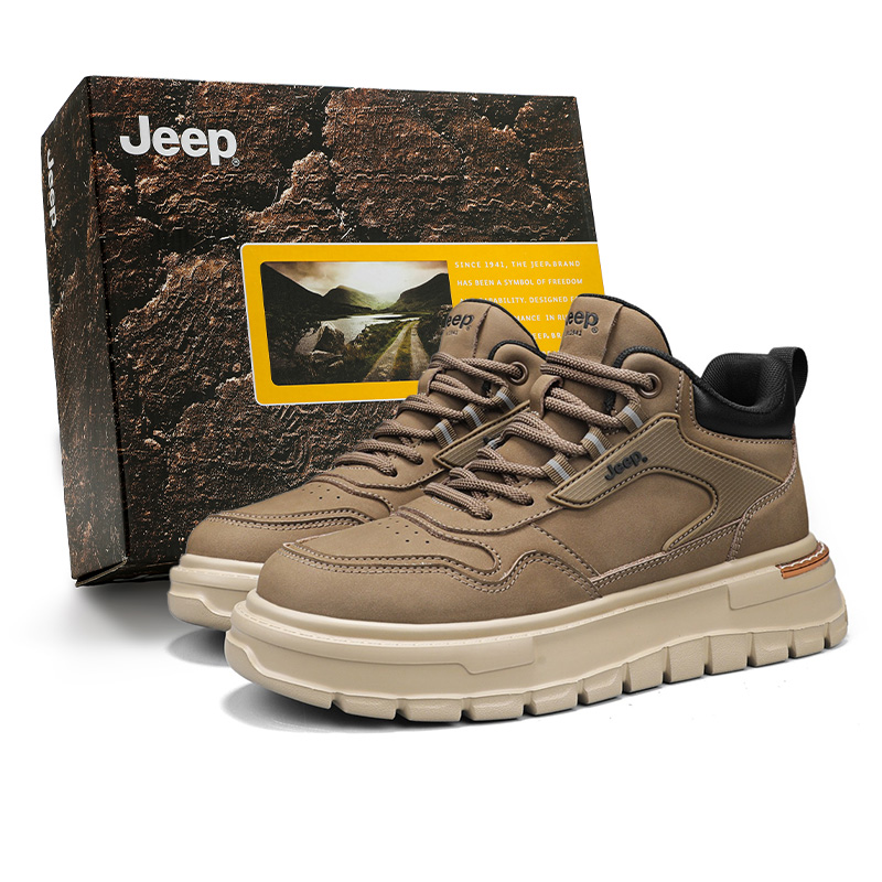 

Кроссовки мужские Casual низкие с амортизацией, износостойкие Jeep, хаки