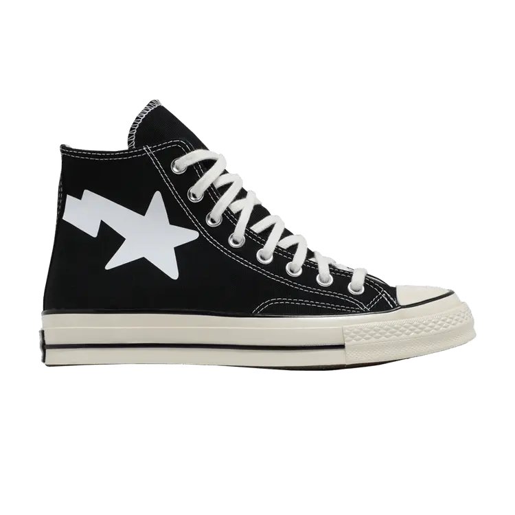 

Кроссовки Converse Chinatown Market x A Bathing Ape x Chuck 70 High 'Black', черный