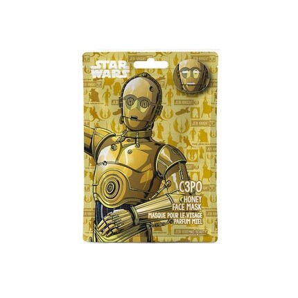 

Маска для лица Disney Star Wars C3Po 30G увлажняющая и успокаивающая для сияющей кожи, Mad Beauty