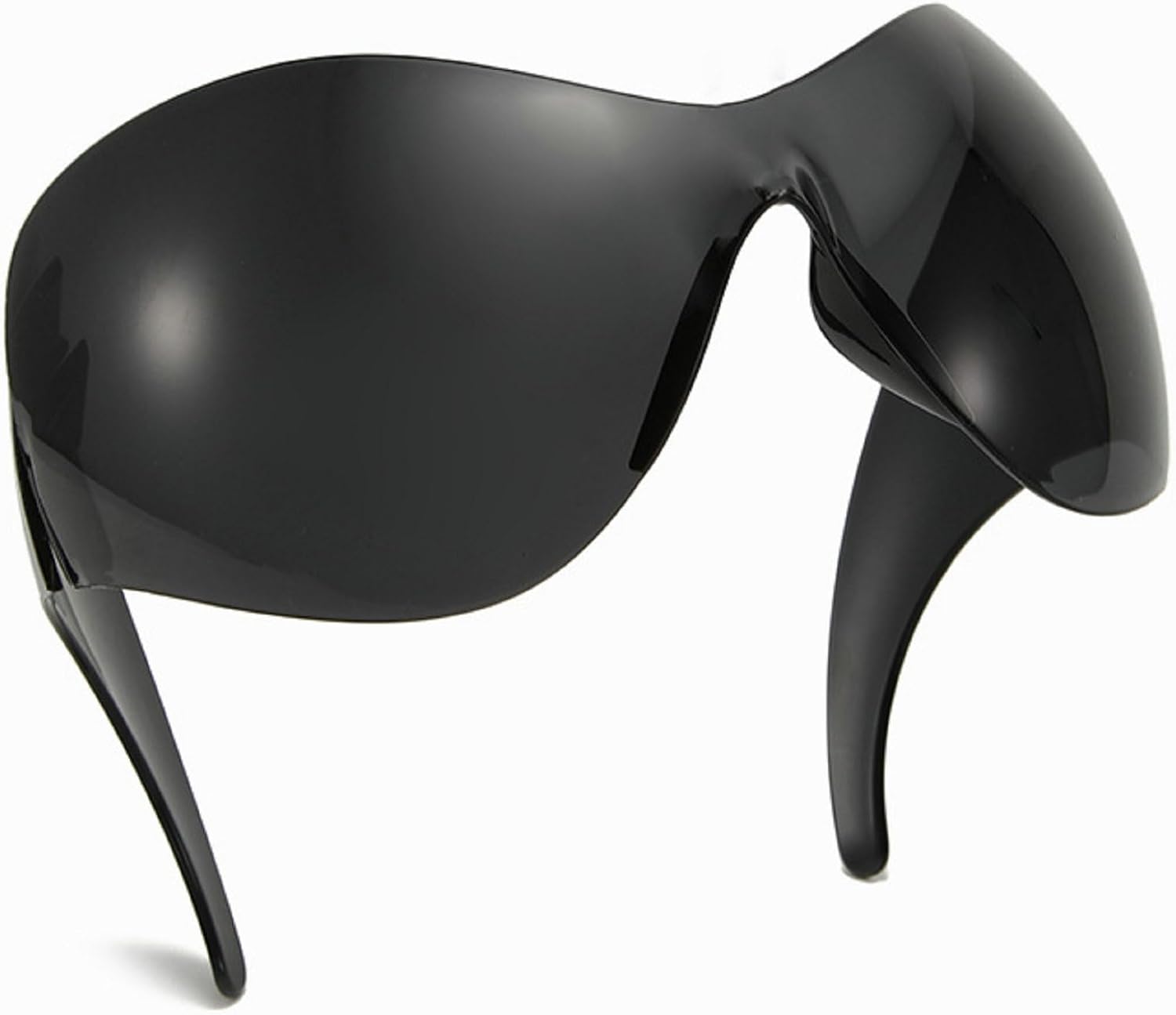 

Модные супербольшие солнцезащитные очки «кошачий глаз» в стиле Y2K для женщин, винтажные солнцезащитные очки-маска в стиле «цельный щит», мужские солнцезащитные очки в стиле хип-хоп mincl, Black