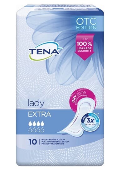 

Специализированные гигиенические прокладки, 10 шт. Tena, Lady Extra OTC Edition