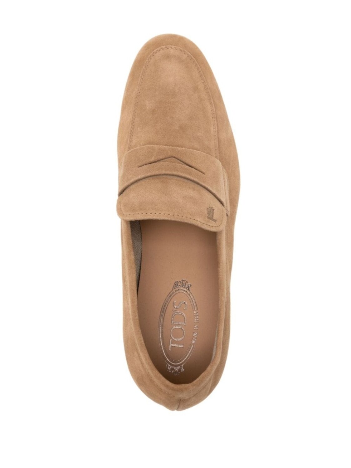 Tod's замшевые мокасины с прорезями для пенни, коричневый — фото 3