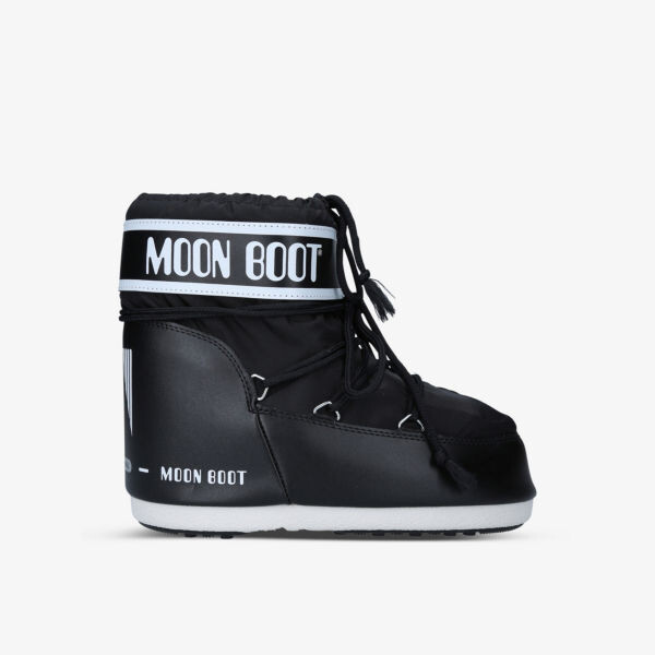 Зимние ботинки Moon Boot на толстой подошве из нейлона, черный