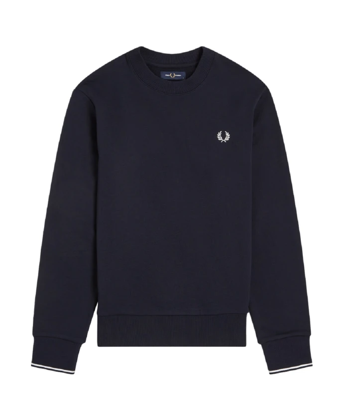 

Толстовка с круглым вырезом aw24 из смесового хлопка Fred Perry, синий