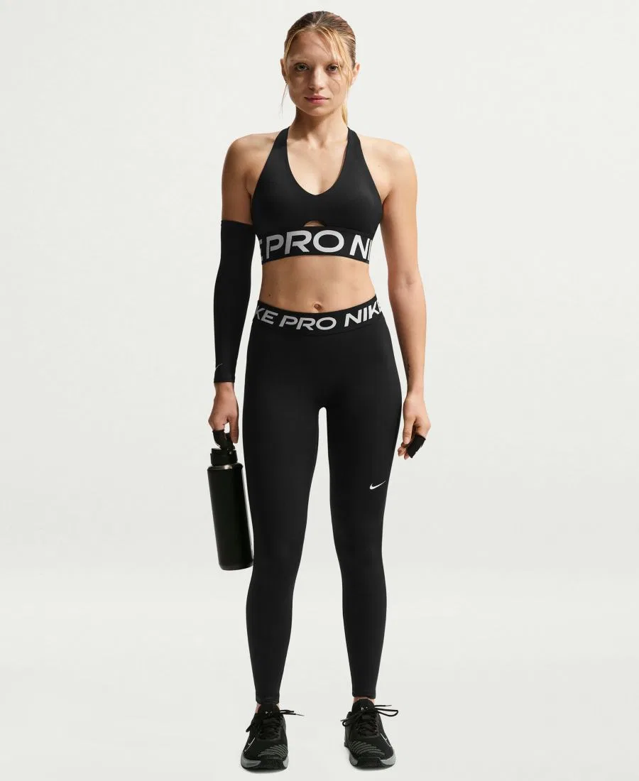 Женские леггинсы средней посадки полной длины Nike, Black/White