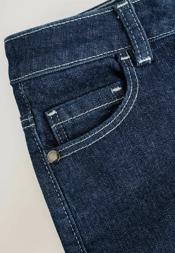 Джинсы Next, Super wide authentic straight leg jeans, цвет деним ринс — фото 3