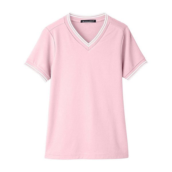 

Женская футболка с V-образным вырезом Crownlux Performanceplaited Devon & Jones, Pink And White, Белый, Женская футболка с V-образным вырезом Crownlux Performanceplaited Devon & Jones, Pink And White