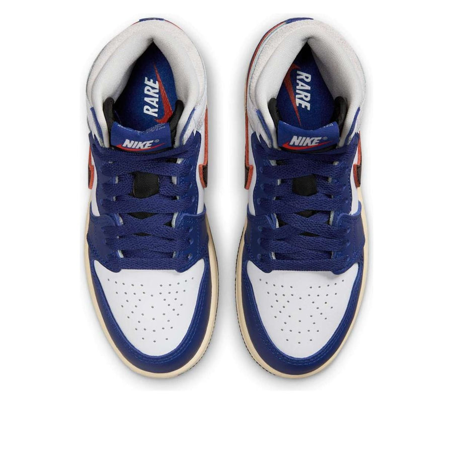 Кроссовки (PS) Air Jordan 1 High OG 'Rare Air Deep Royal Blue', синий — фото 4