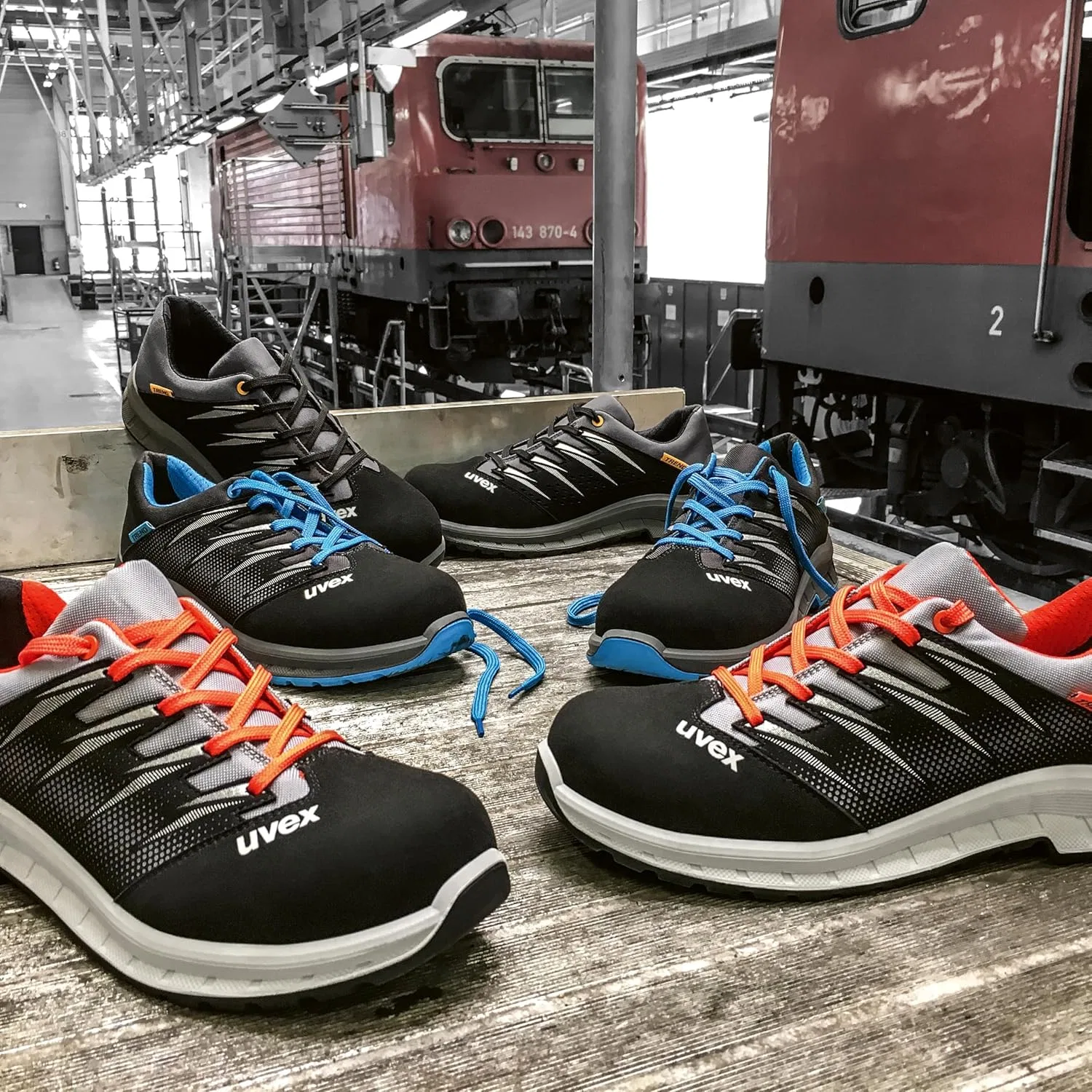 Защитные ботинки Uvex 2 Trend Low Shoe S1 P SRC с защитным стальным носком и дышащей, устойчивой к проникновению конструкцией, Blue — фото 3