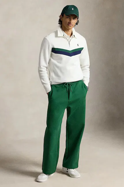 Спортивные штаны свободного кроя Polo Ralph Lauren, зеленый — фото 3