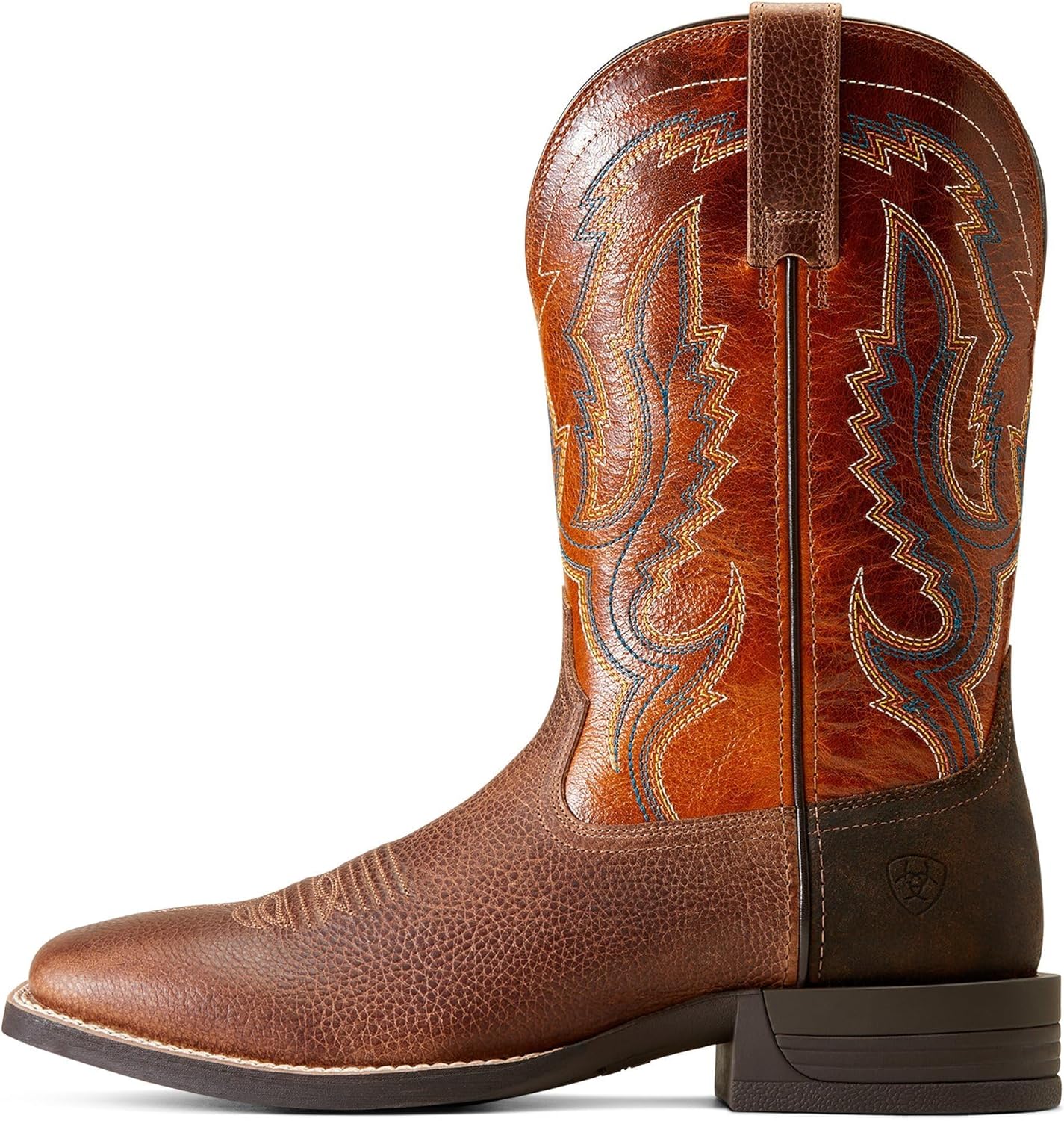 Мужские вестерн-сапоги Ariat Steadfast, оранжевый/коричневый — фото 4