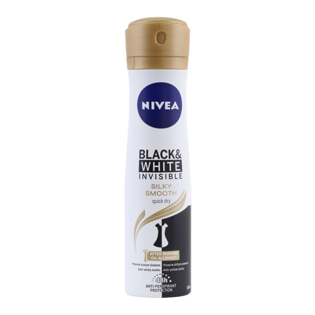

Черный и белый невидимый шелковистый гладкий женский дезодорант Nivea, 150 мл