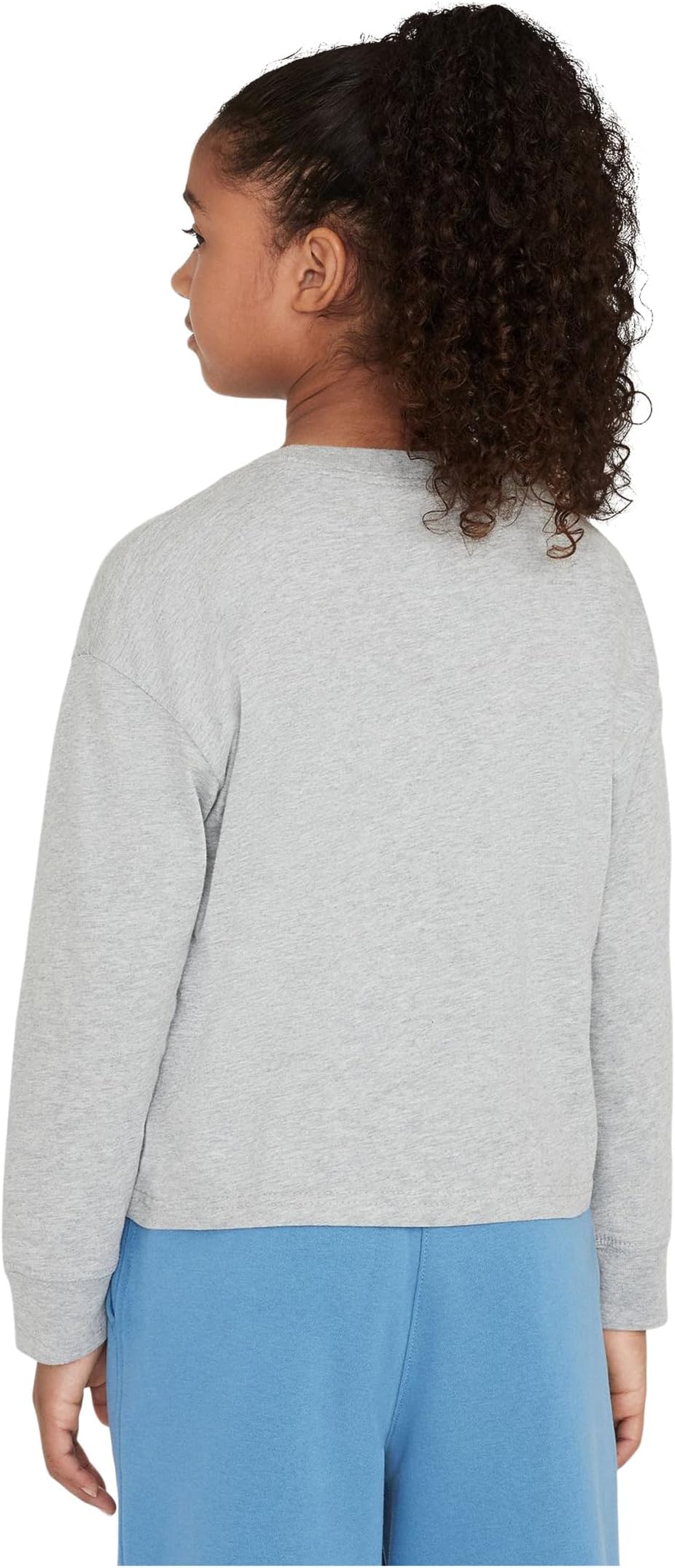 Футболка с длинным рукавом Sportswear Essential Nike Kids, Dark Grey Heather — фото 2