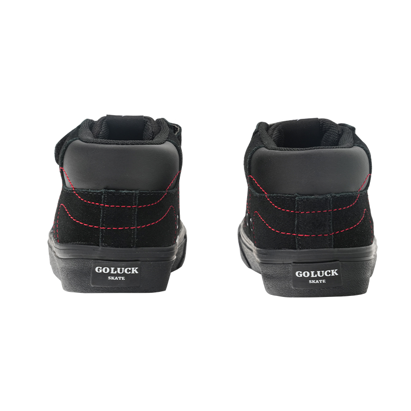 GOLUCK Амортизирующие, износостойкие кроссовки для скейтбординга Mid top Black Red Kids' — фото 4