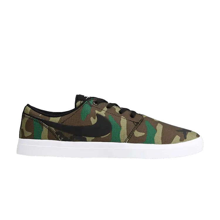 

Кеды Nike Portmore 2 Ultralight Premium SB 'Camo', зеленый