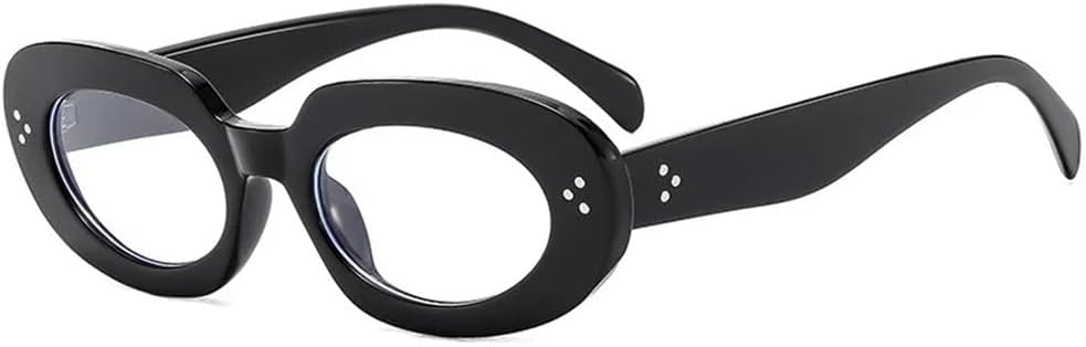 

Солнцезащитные очки Rivet Oval для женщин и мужчин в стиле панк с защитой от УФ-излучения UV400, идеально подходят для занятий спортом на открытом воздухе, бега и путешествий UYPTK, Black Clear