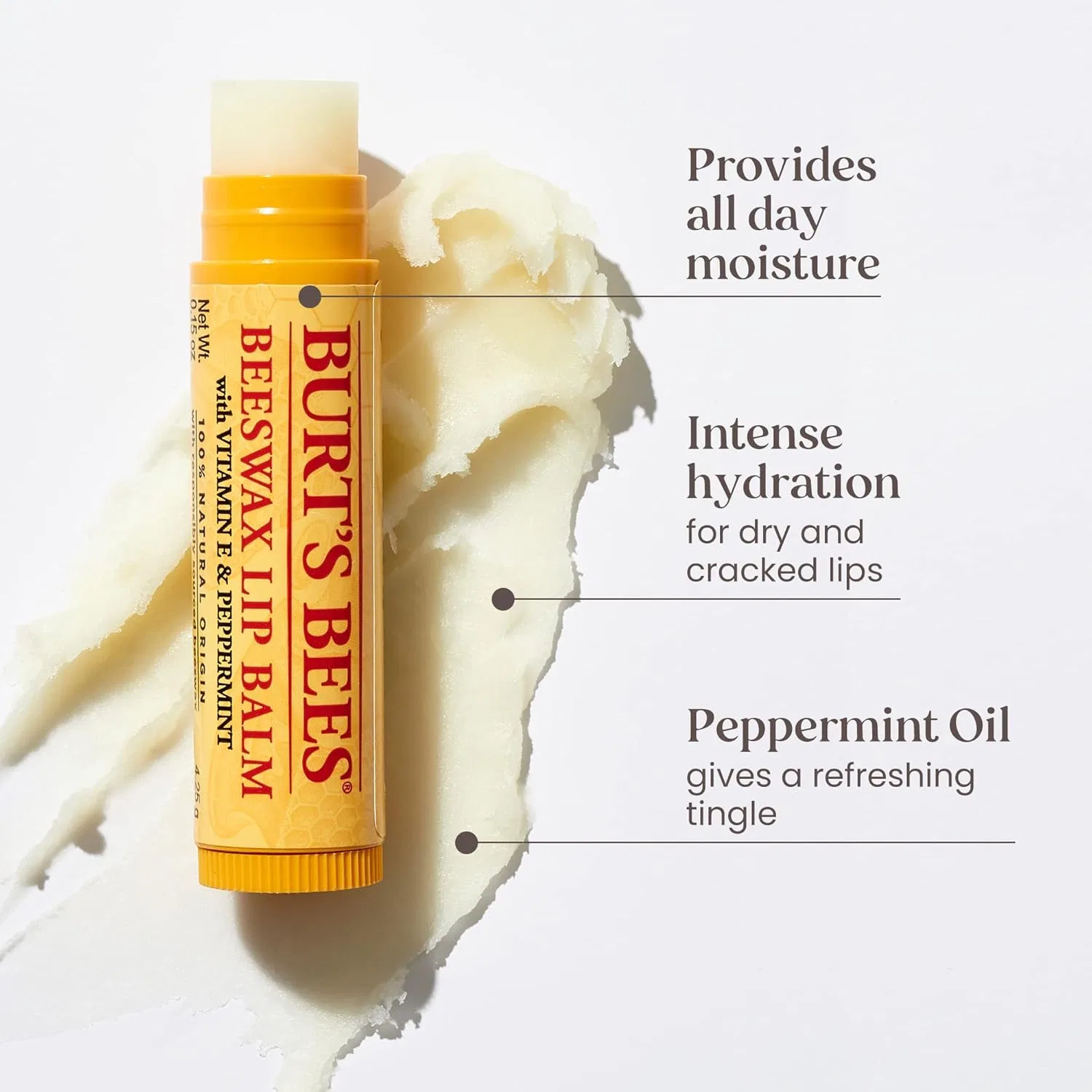Натуральный увлажняющий бальзам для губ в наборе из 4 штук от Burt's Bees Burt'S Bees — фото 2