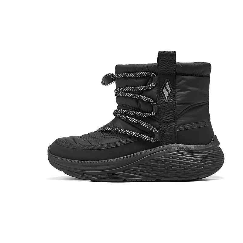 Зимние ботинки женские Skechers текстильные на платформе, черный — фото 2