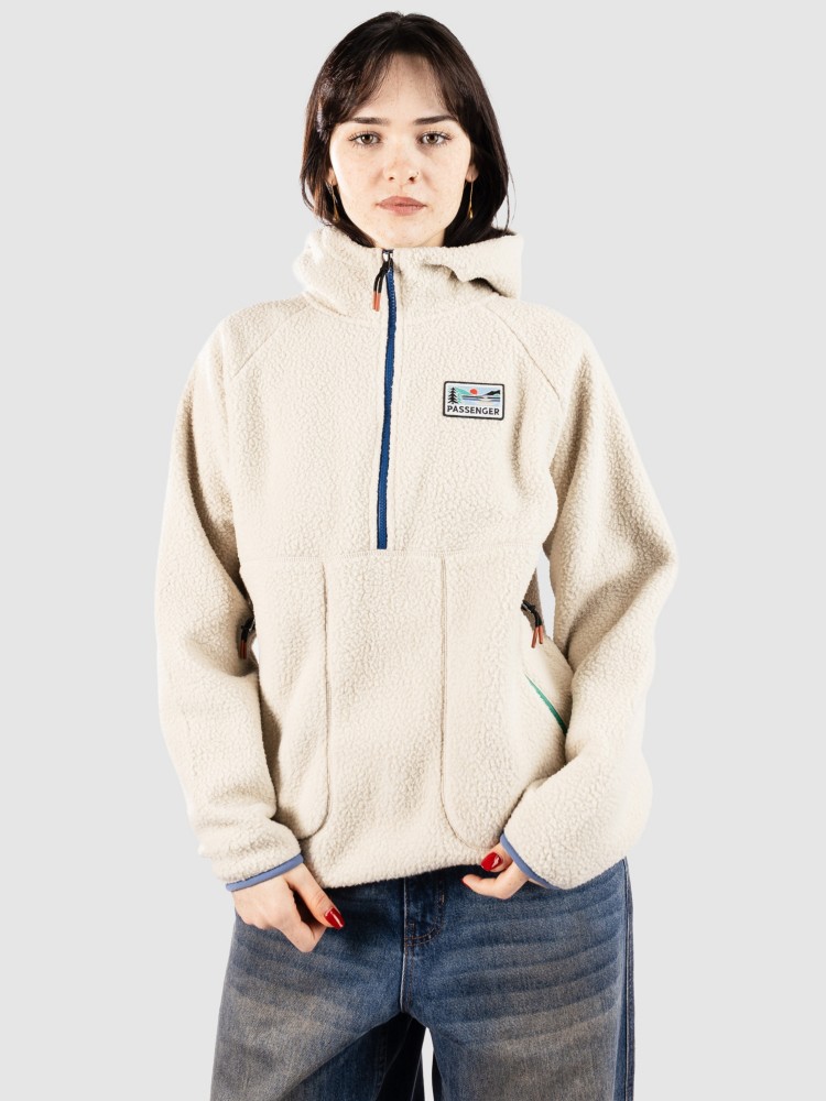 

Флисовый пуловер Passenger Maine 2.0 1/2 Zip Recycled Sherpa Half-Zip Fleece Pullover, oatmeal
