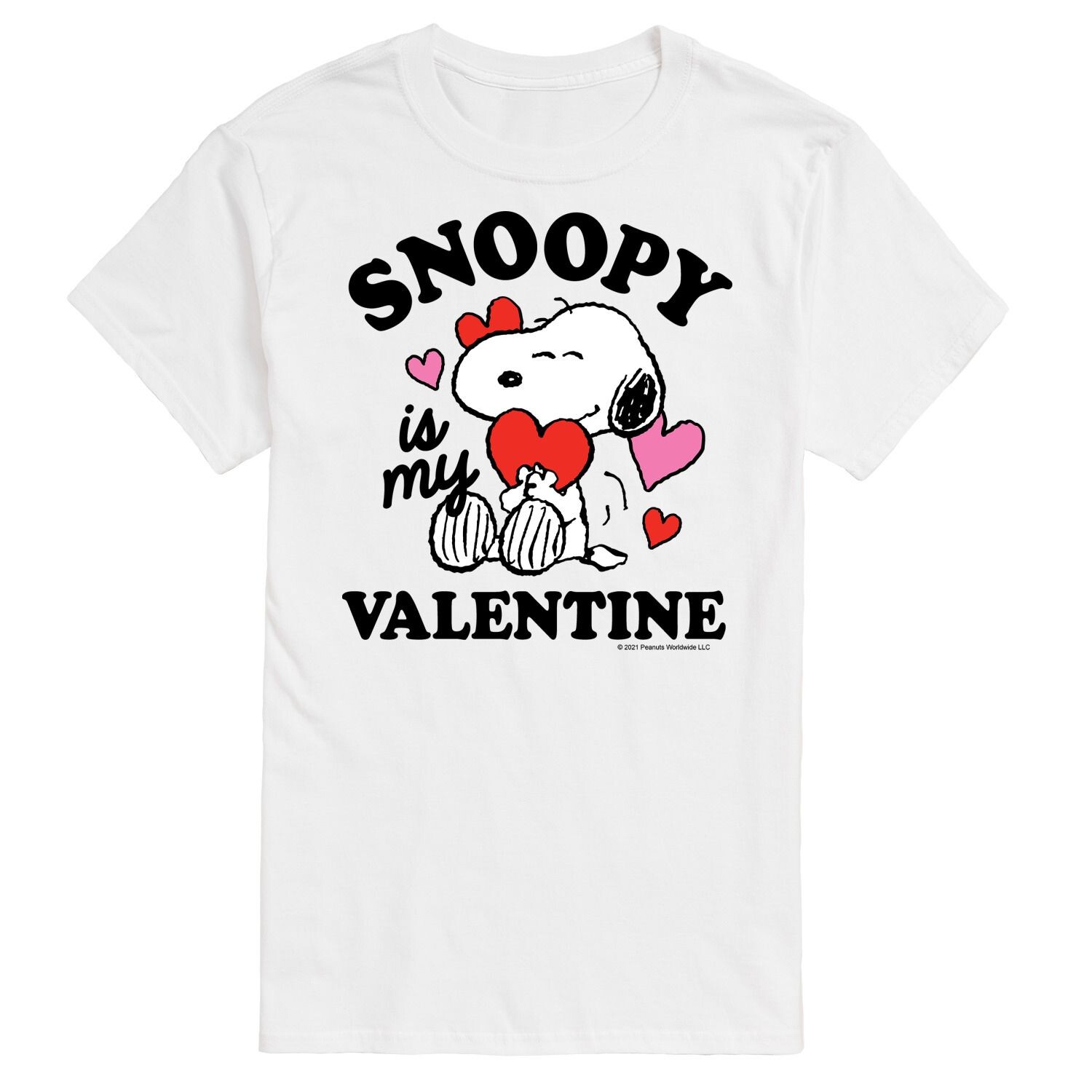 

Футболка Big & Tall Peanuts Snoopy Valentine Licensed Character, белый