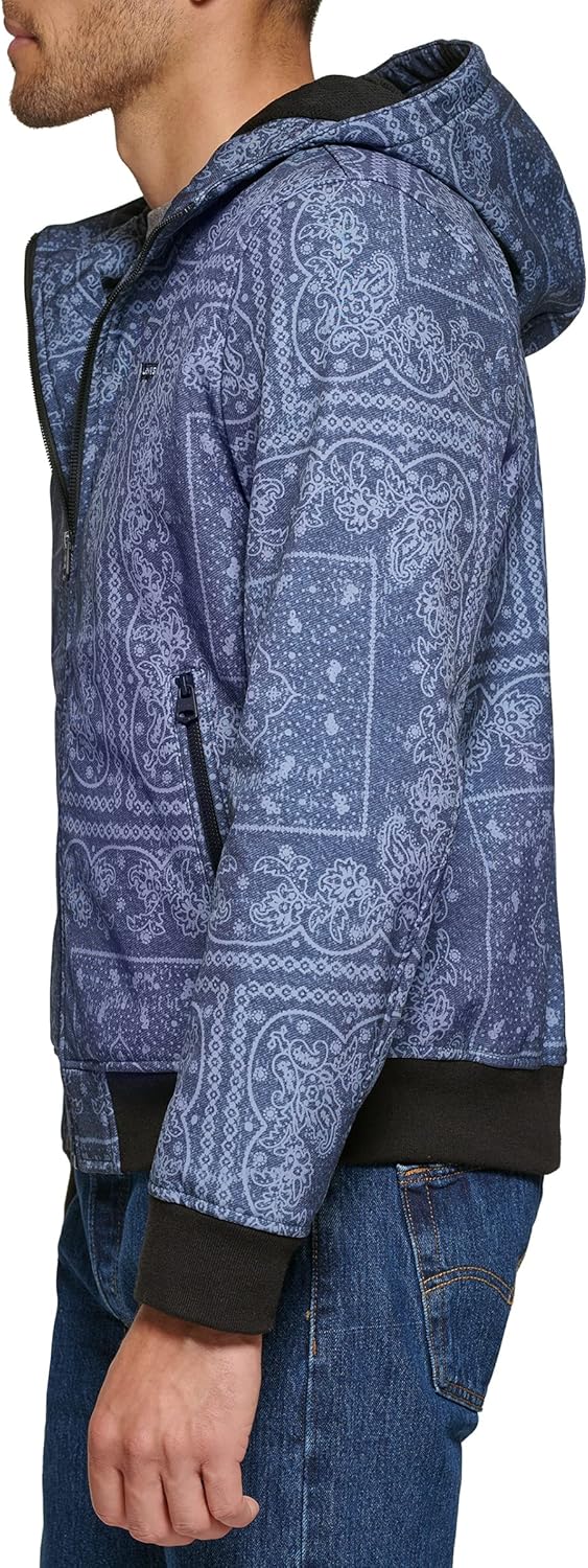 Мужская куртка-бомбер Levi's с капюшоном и водонепроницаемым покрытием Softshell, Faded Blue Bandana — фото 3