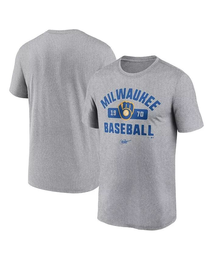 

Футболка мужская Heather Grey Milwaukee Brewers Legend Nike