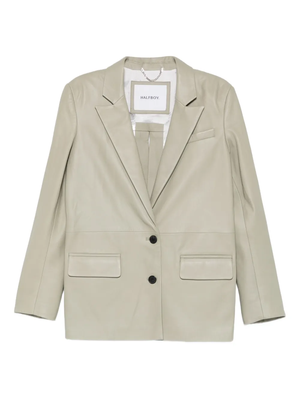 

Кожаная куртка на пуговицах Halfboy, зеленый