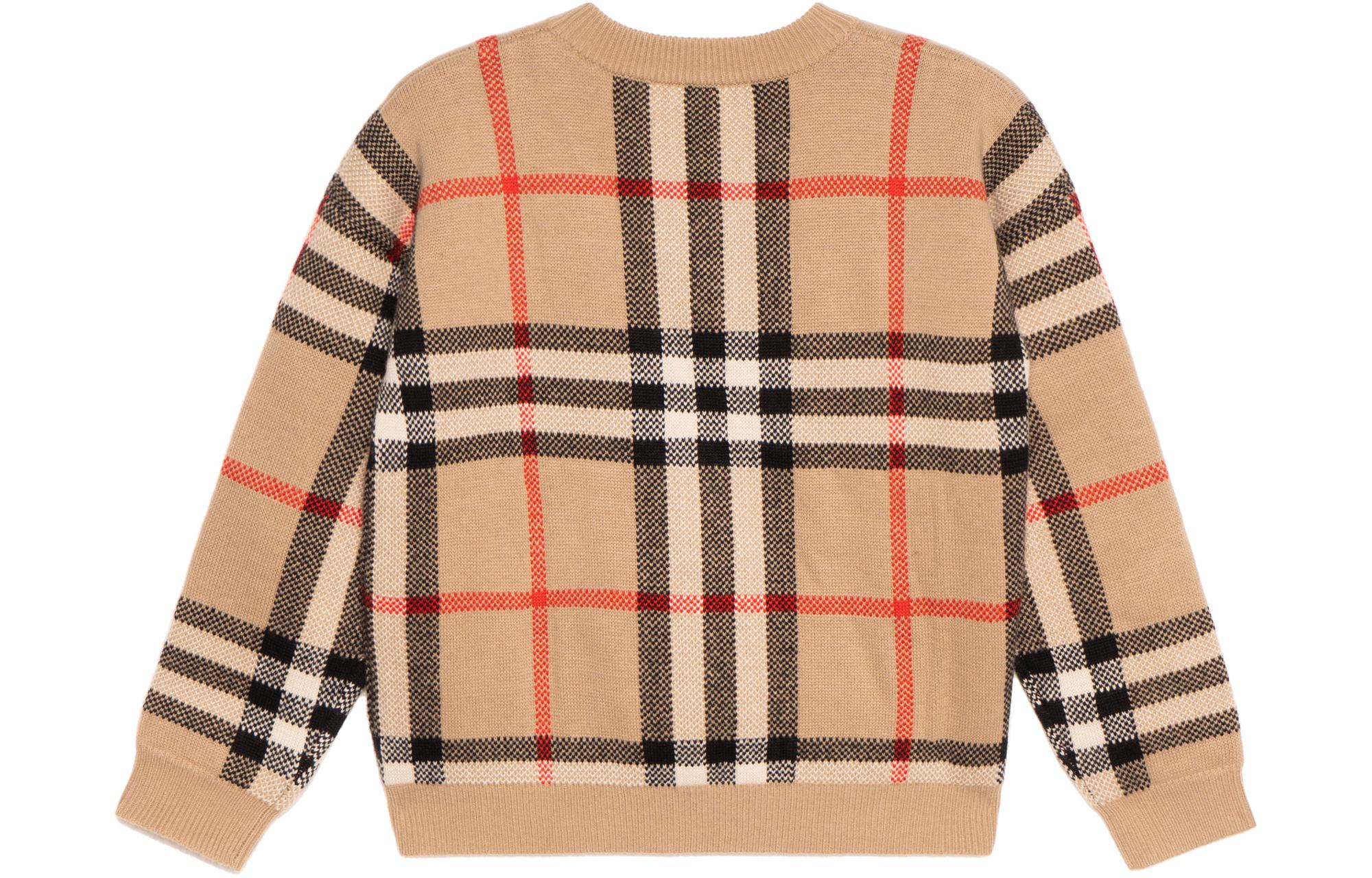 Кашемировый свитер kids' Burberry, коричневый/желтый — фото 4