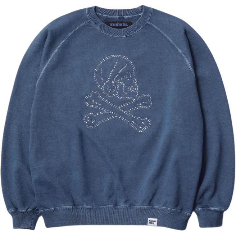 

Толстовка с вышитым черепом Neighborhood, marine синий