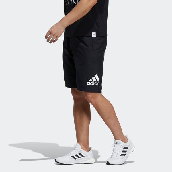 Шорты m mh wov short casual sports breathable alphabet printing shorts black Adidas, черный — фото 4