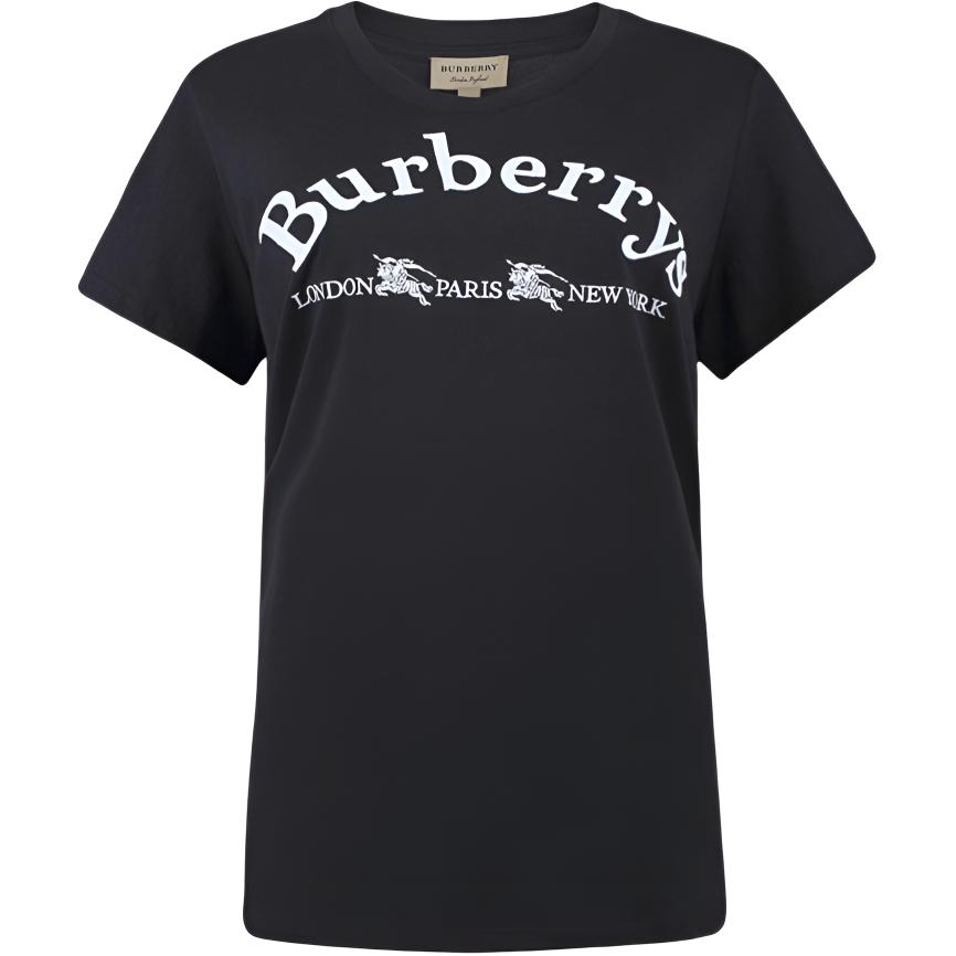 

Burberry Обычная футболка женская морская синяя, Синий, Burberry Обычная футболка женская морская синяя