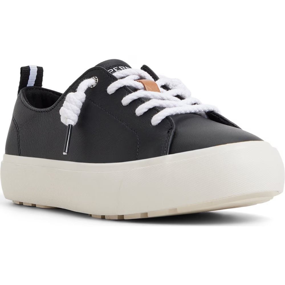 Кроссовки Cove из кожи на платформе со шнурками Sperry, черный