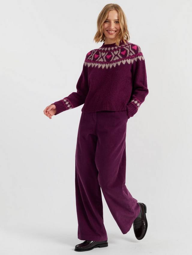 

Свитер Heart Fair Isle из шерсти Chinti & Parker, Mulberry