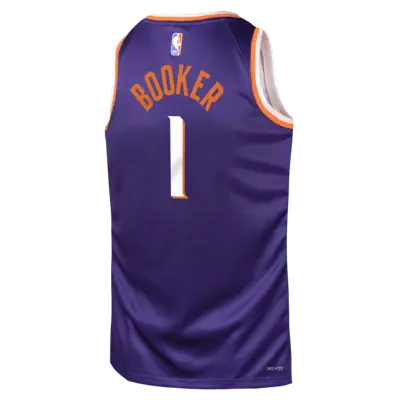 Джерси Nike Devin Booker Phoenix Suns Icon Edition 2023/24 Dri-FIT NBA Swingman Jersey, цвет New Orchid — фото 2